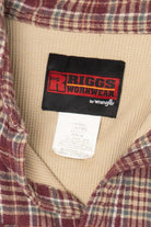 Burgundy Plaid Riggs Workwear Button Up Shirt (2000s)