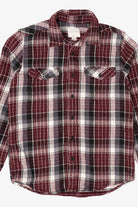 Burgundy Plaid American Eagle Button Up Shirt (2010s)