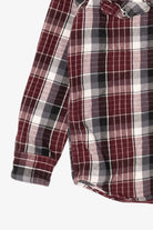 Burgundy Plaid American Eagle Button Up Shirt (2010s)