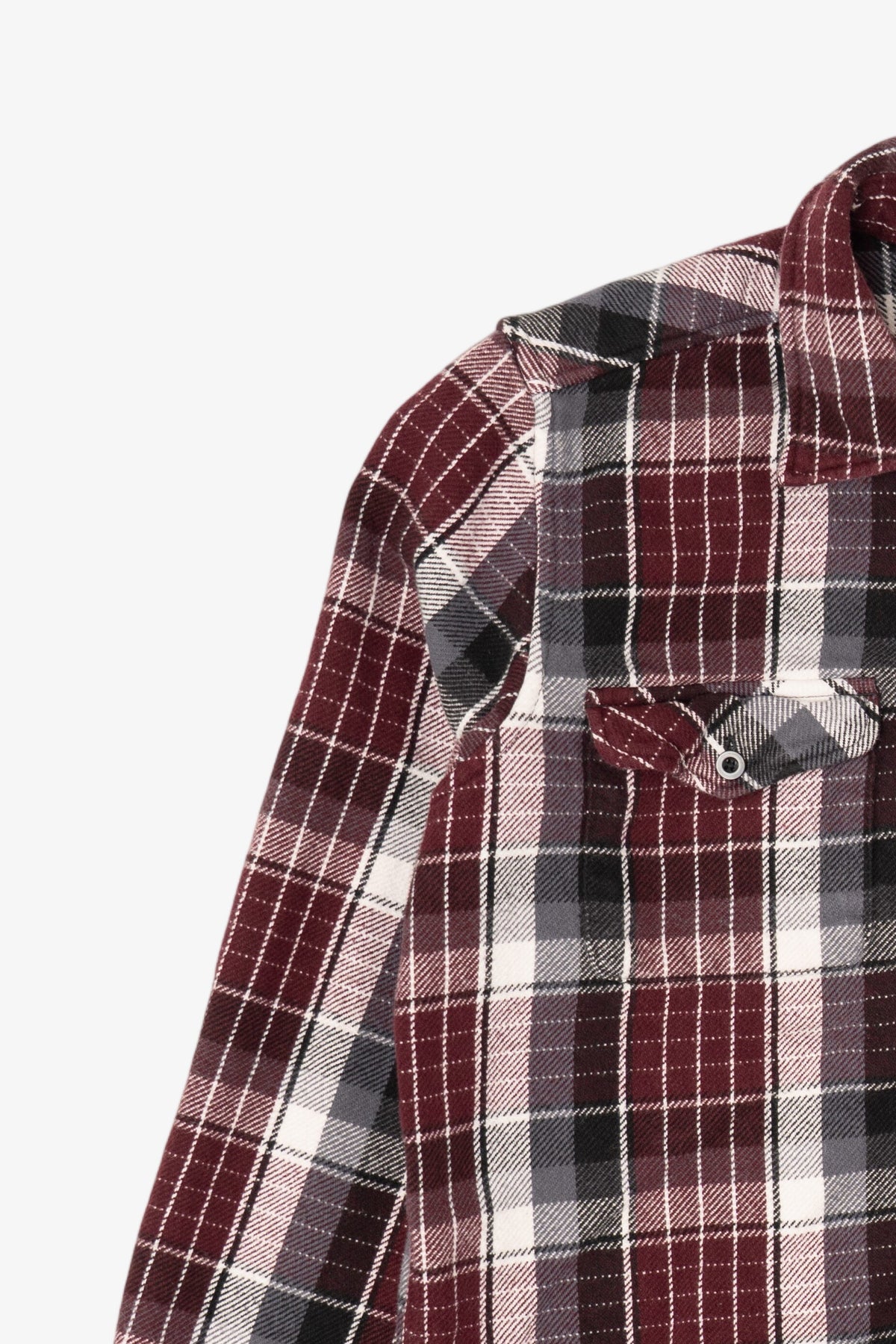 Burgundy Plaid American Eagle Button Up Shirt (2010s)
