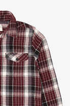 Burgundy Plaid American Eagle Button Up Shirt (2010s)