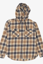 Beige Plaid Carhartt Hooded Flannel Button Up (2020s)