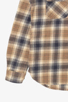 Beige Plaid Carhartt Hooded Flannel Button Up (2020s)