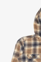 Beige Plaid Carhartt Hooded Flannel Button Up (2020s)
