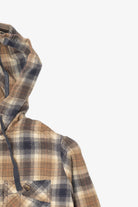 Beige Plaid Carhartt Hooded Flannel Button Up (2020s)