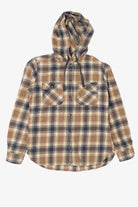Beige Plaid Carhartt Hooded Flannel Button Up (2020s)