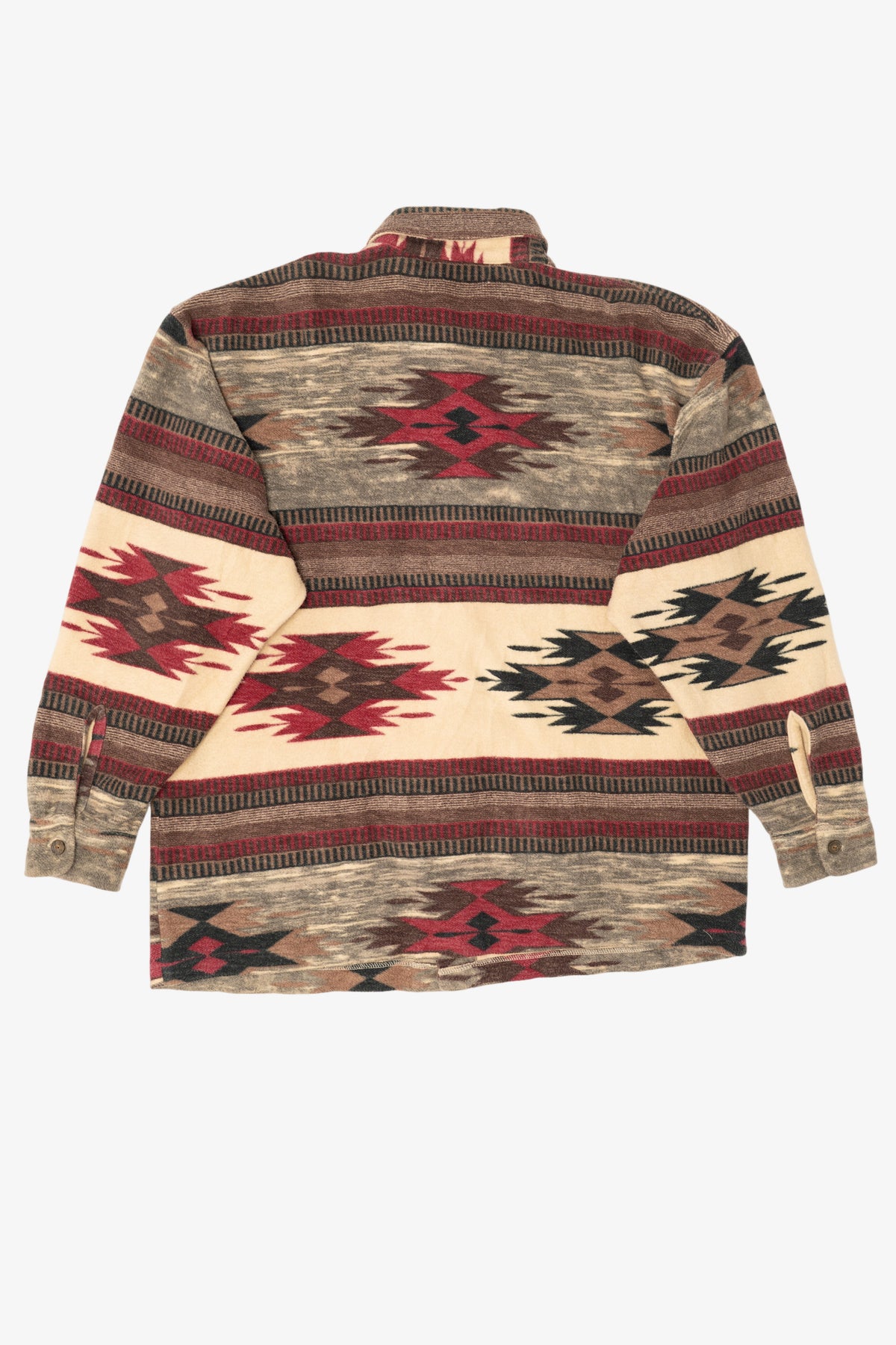 Vintage Beige Southwestern Aztec Pattern Rift Valley Button Up Shirt (1990s)