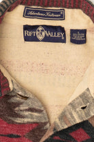 Vintage Beige Southwestern Aztec Pattern Rift Valley Button Up Shirt (1990s)