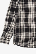 Black And White Plaid L.L. Bean Hooded Button Up Shirt (2010s)
