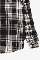 Black And White Plaid L.L. Bean Hooded Button Up Shirt (2010s)
