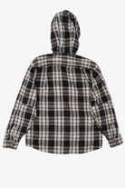 Black And White Plaid L.L. Bean Hooded Button Up Shirt (2010s)