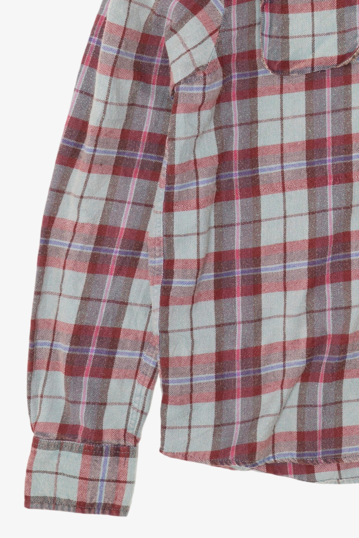 Red Plaid Buffalo David Bitton Hooded Button Up Shirt (2010s)