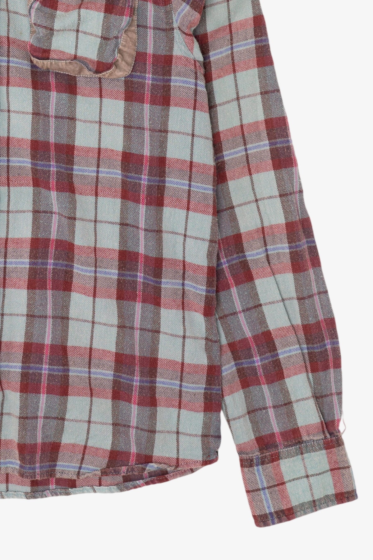 Red Plaid Buffalo David Bitton Hooded Button Up Shirt (2010s)