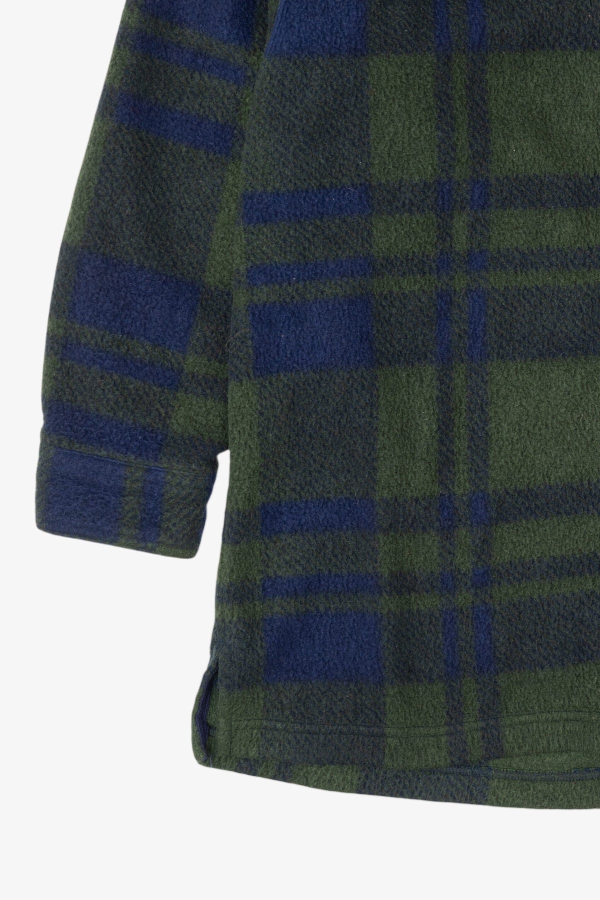 Vintage Plaid Fleece Dark Green Northcrest Button Up Shirt (1990s)
