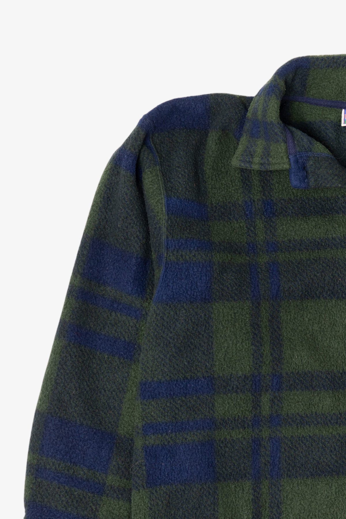 Vintage Plaid Fleece Dark Green Northcrest Button Up Shirt (1990s)