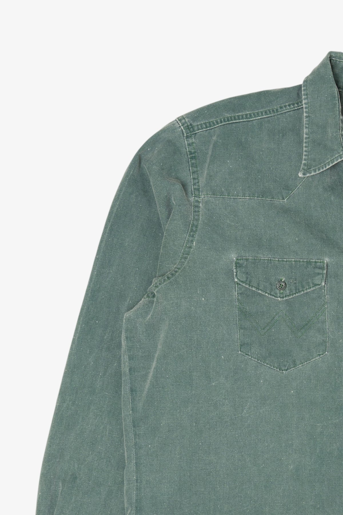 Vintage Army Green Wrangler Button Up Shirt (1990s)