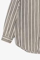Vintage Gray Striped Basic Editions Button Up Shirt (1990s)