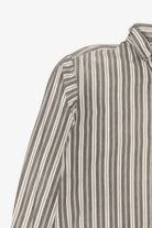 Vintage Gray Striped Basic Editions Button Up Shirt (1990s)