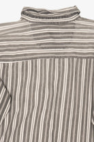 Vintage Gray Striped Basic Editions Button Up Shirt (1990s)