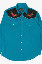 Vintage Turquoise High Noon Western Button Up Shirt (1990s)