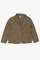 Vintage Brown Eileen Fisher Linen Blazer (2000s)