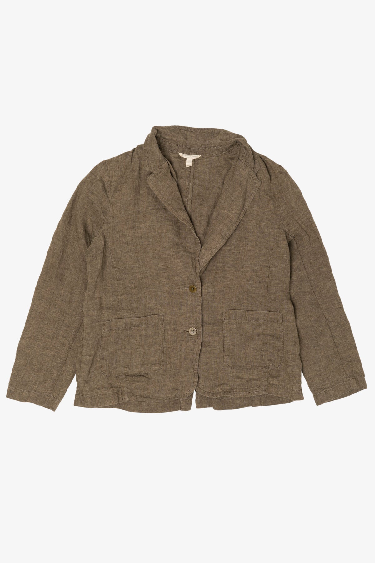 Vintage Brown Eileen Fisher Linen Blazer (2000s)