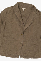 Vintage Brown Eileen Fisher Linen Blazer (2000s)