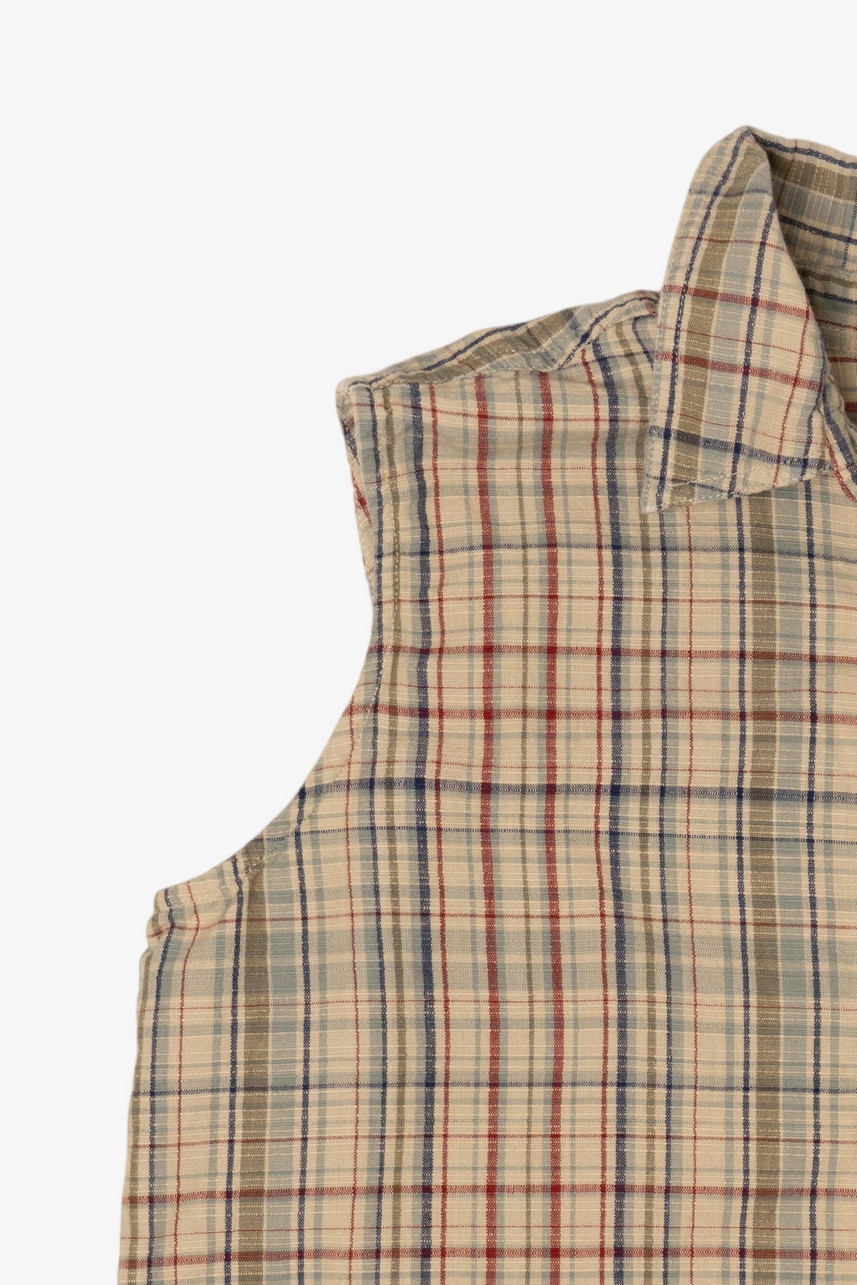Vintage Beige Plaid Erika & Co. Vest (1990s)