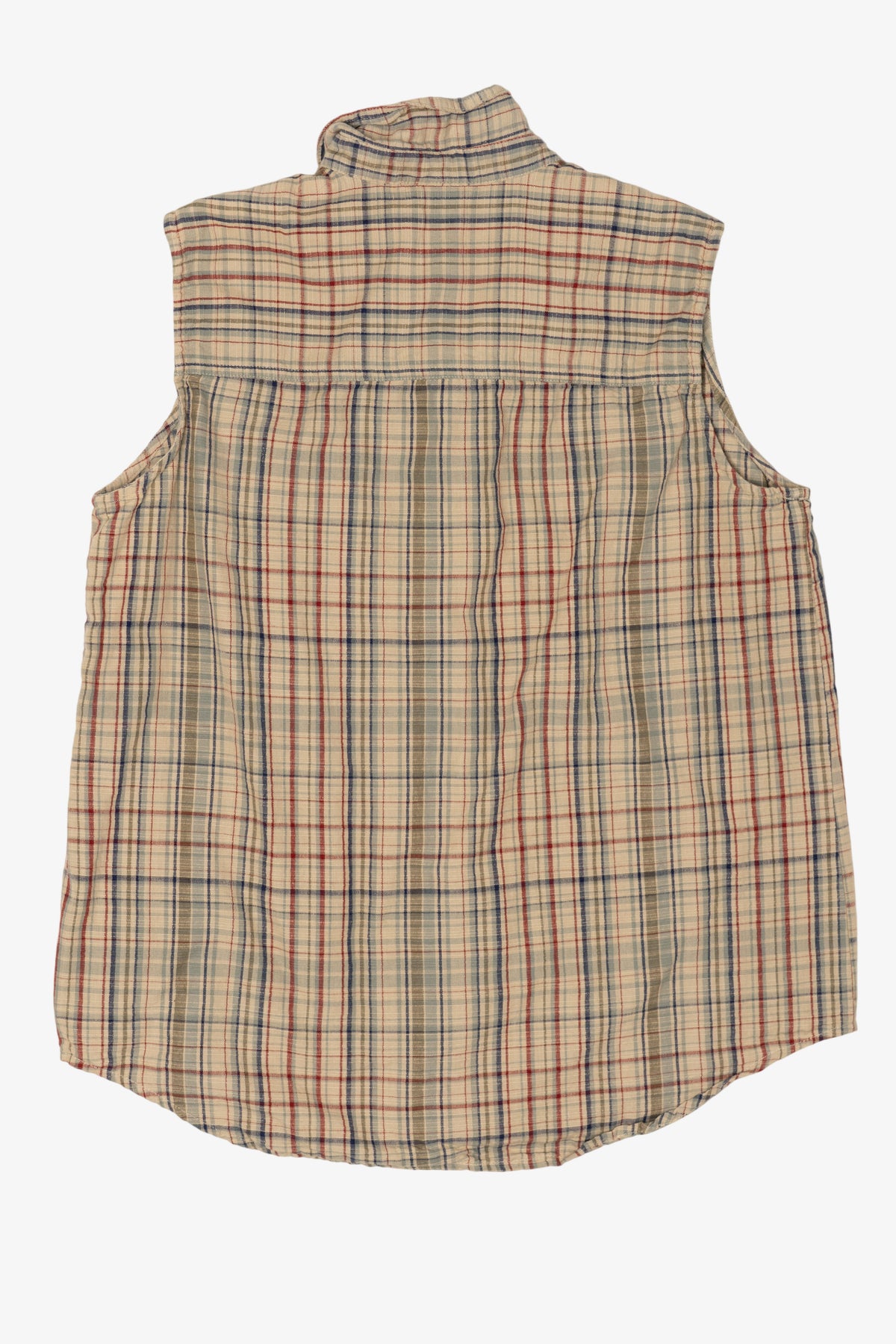 Vintage Beige Plaid Erika & Co. Vest (1990s)