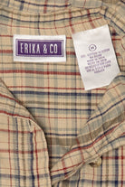 Vintage Beige Plaid Erika & Co. Vest (1990s)