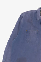 Vintage Blue Distressed Chesterfield Plaid Lined Button Up Shirt (1990s)