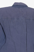 Vintage Blue Distressed Chesterfield Plaid Lined Button Up Shirt (1990s)