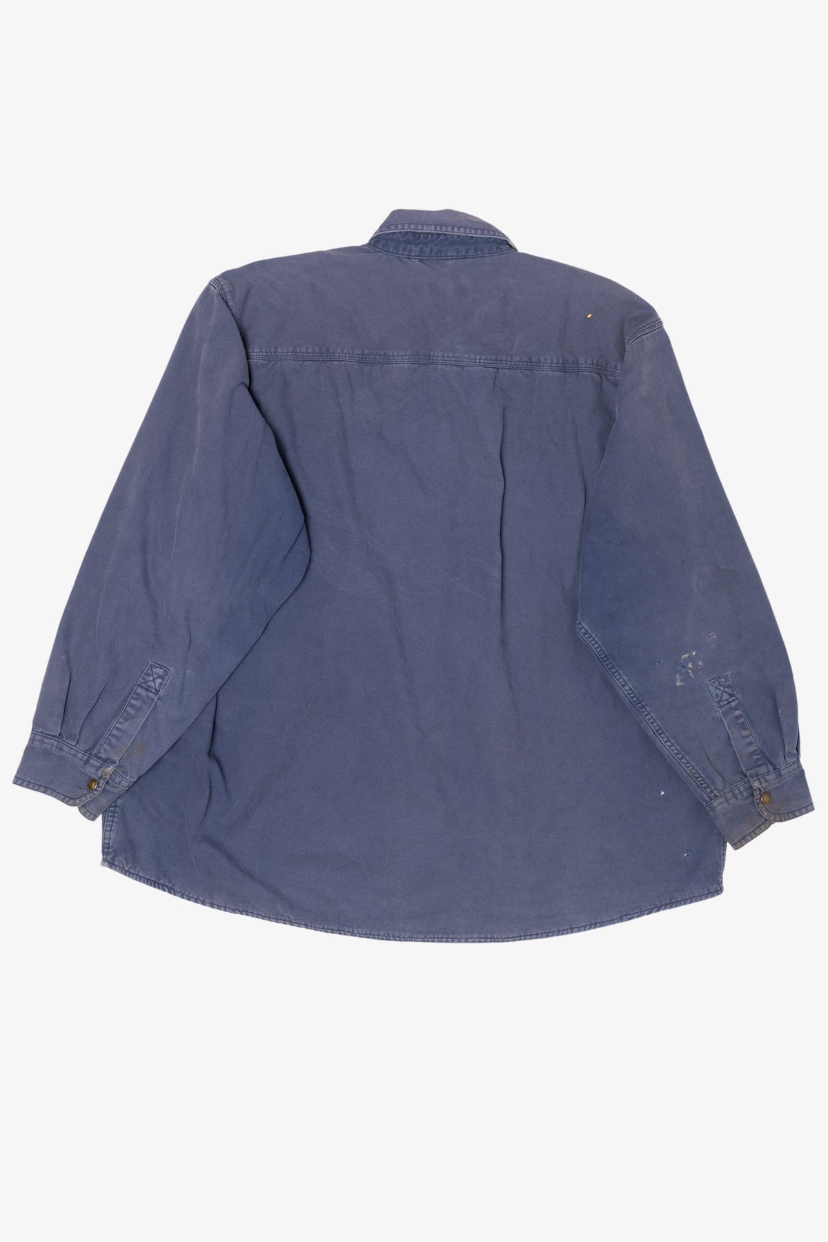 Vintage Blue Distressed Chesterfield Plaid Lined Button Up Shirt (1990s)