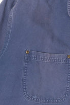 Vintage Blue Distressed Chesterfield Plaid Lined Button Up Shirt (1990s)