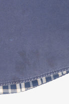 Vintage Blue Distressed Chesterfield Plaid Lined Button Up Shirt (1990s)