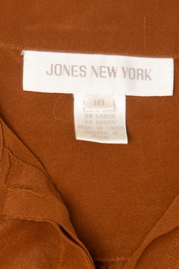 Vintage Jones New York Silk Button Up Shirt (1990s)