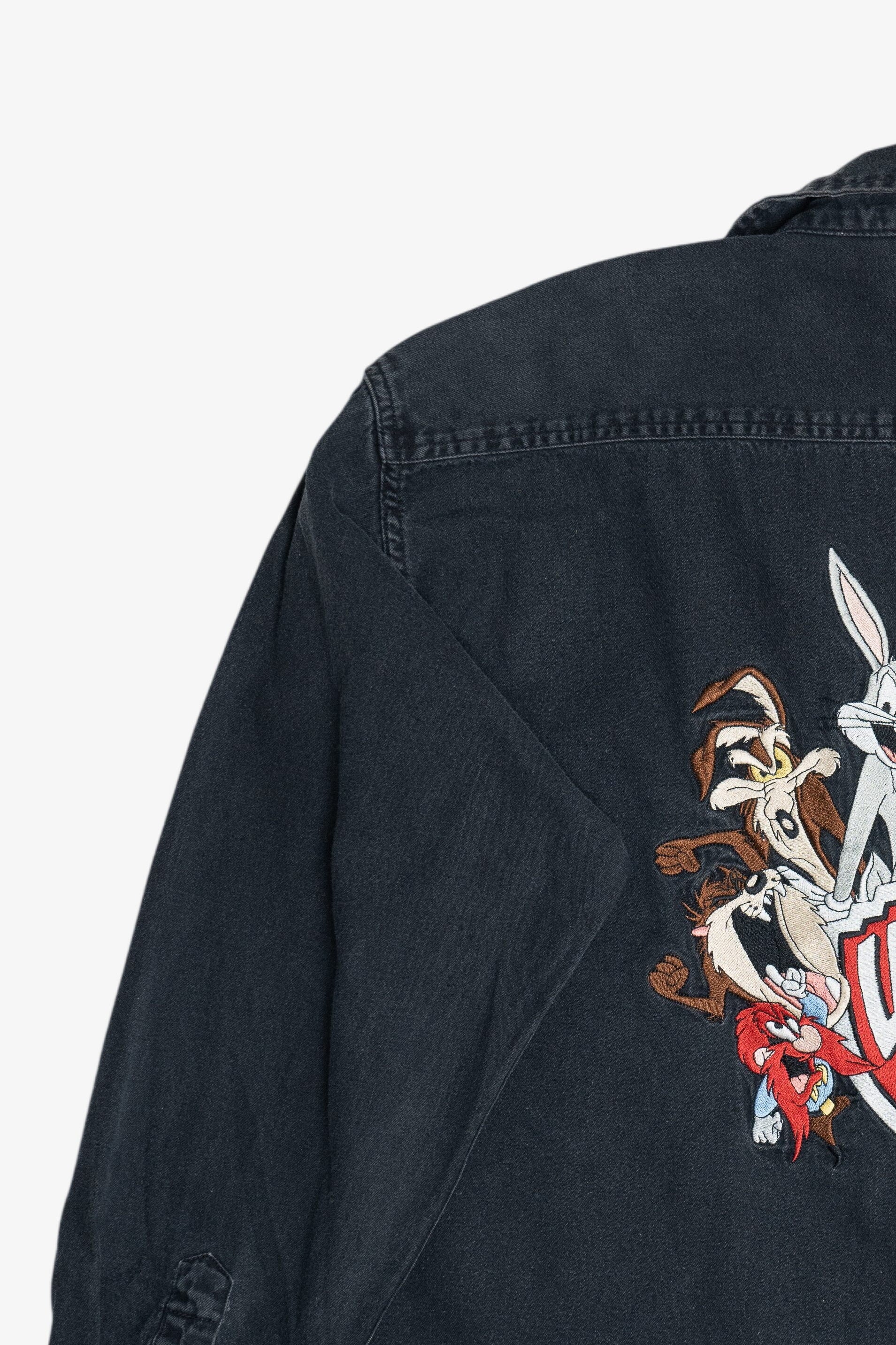 WB Looney Tunes Embroidered Logo Warner Bros. Studio Store Vintage Button Up (1990s)