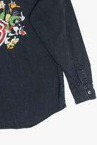 WB Looney Tunes Embroidered Logo Warner Bros. Studio Store Vintage Button Up (1990s)
