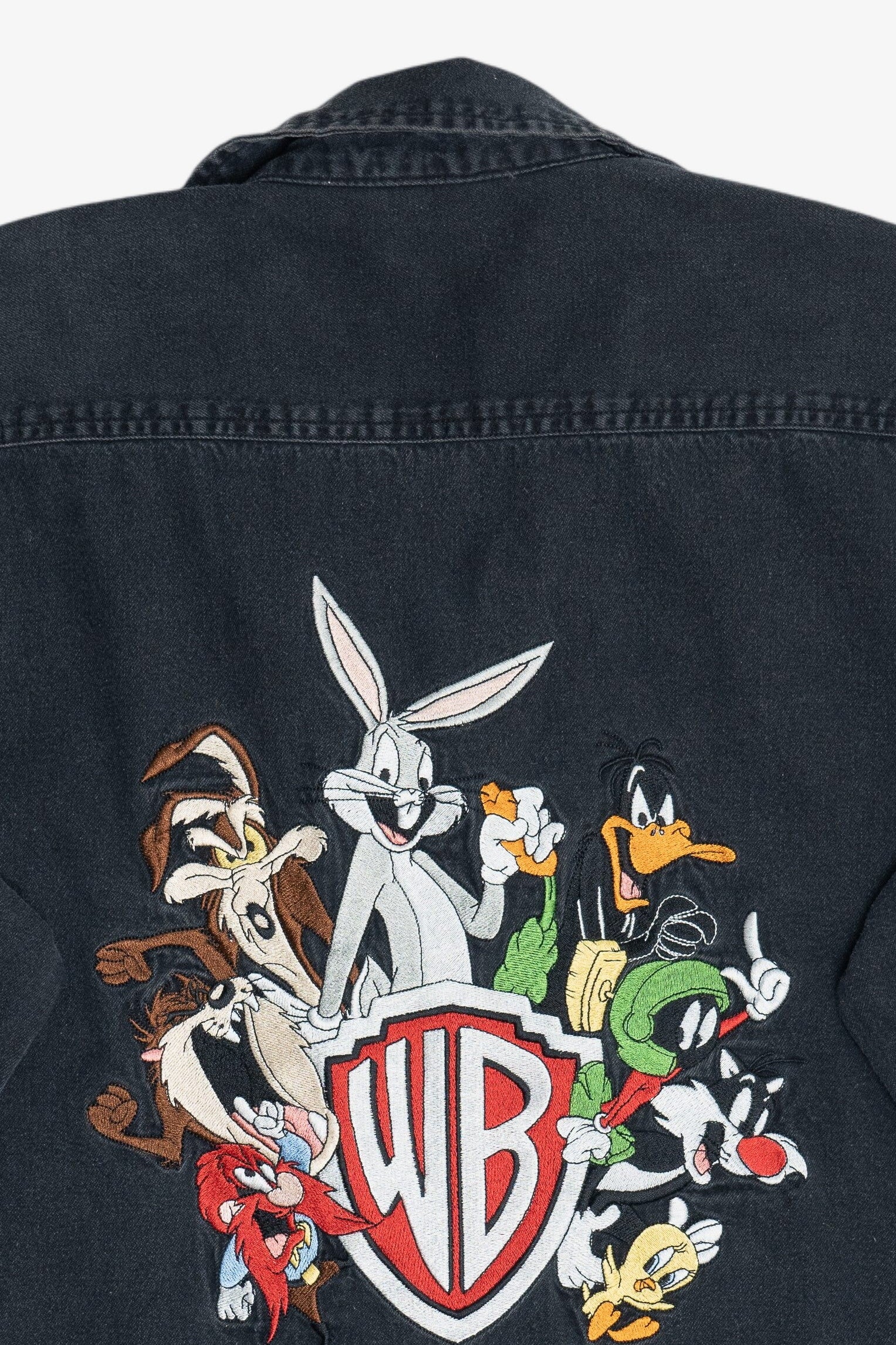 WB Looney Tunes Embroidered Logo Warner Bros. Studio Store Vintage Button Up (1990s)