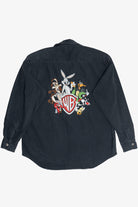 WB Looney Tunes Embroidered Logo Warner Bros. Studio Store Vintage Button Up (1990s)