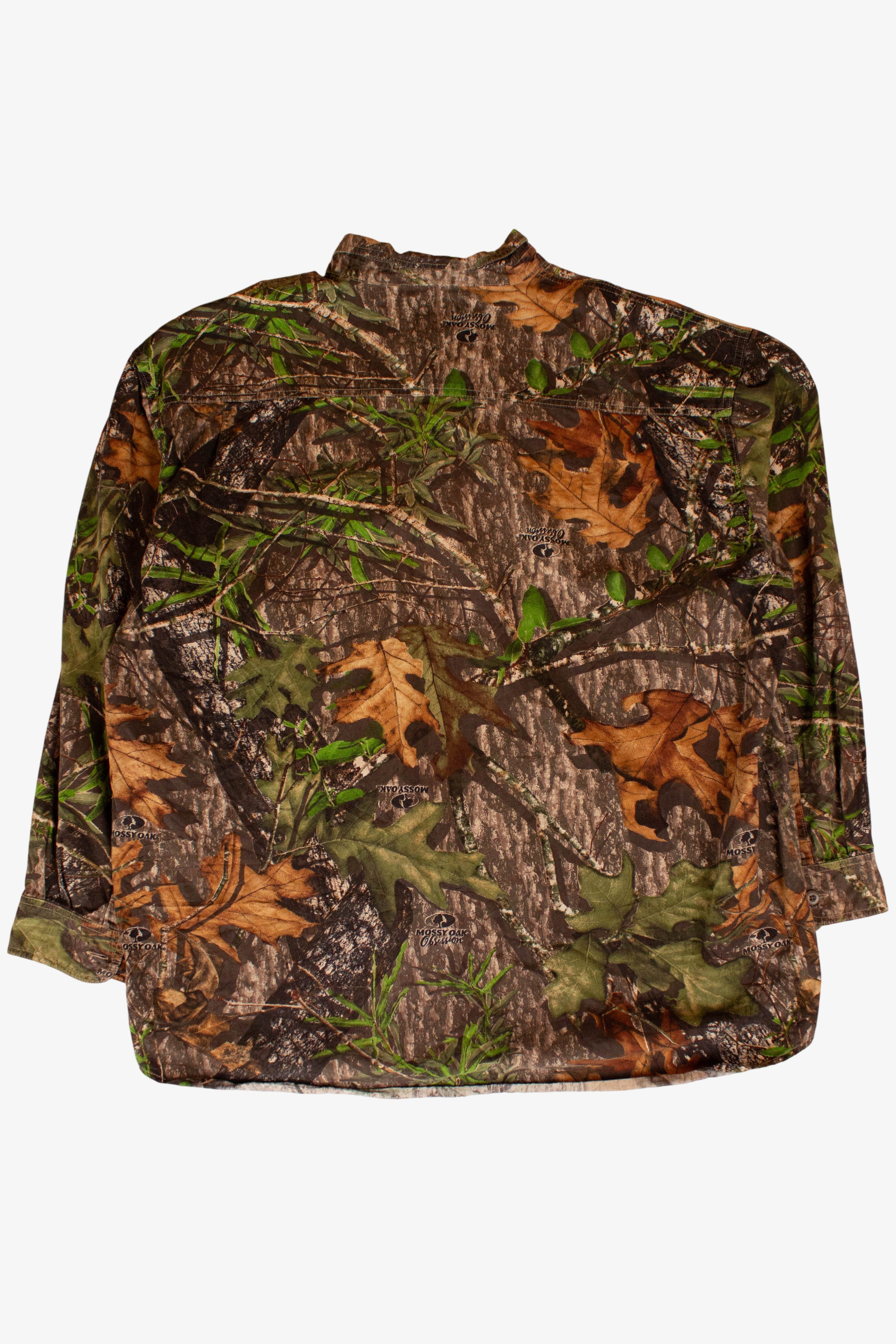 Dark Green Mossy Oak Camo Button Up (2000s)