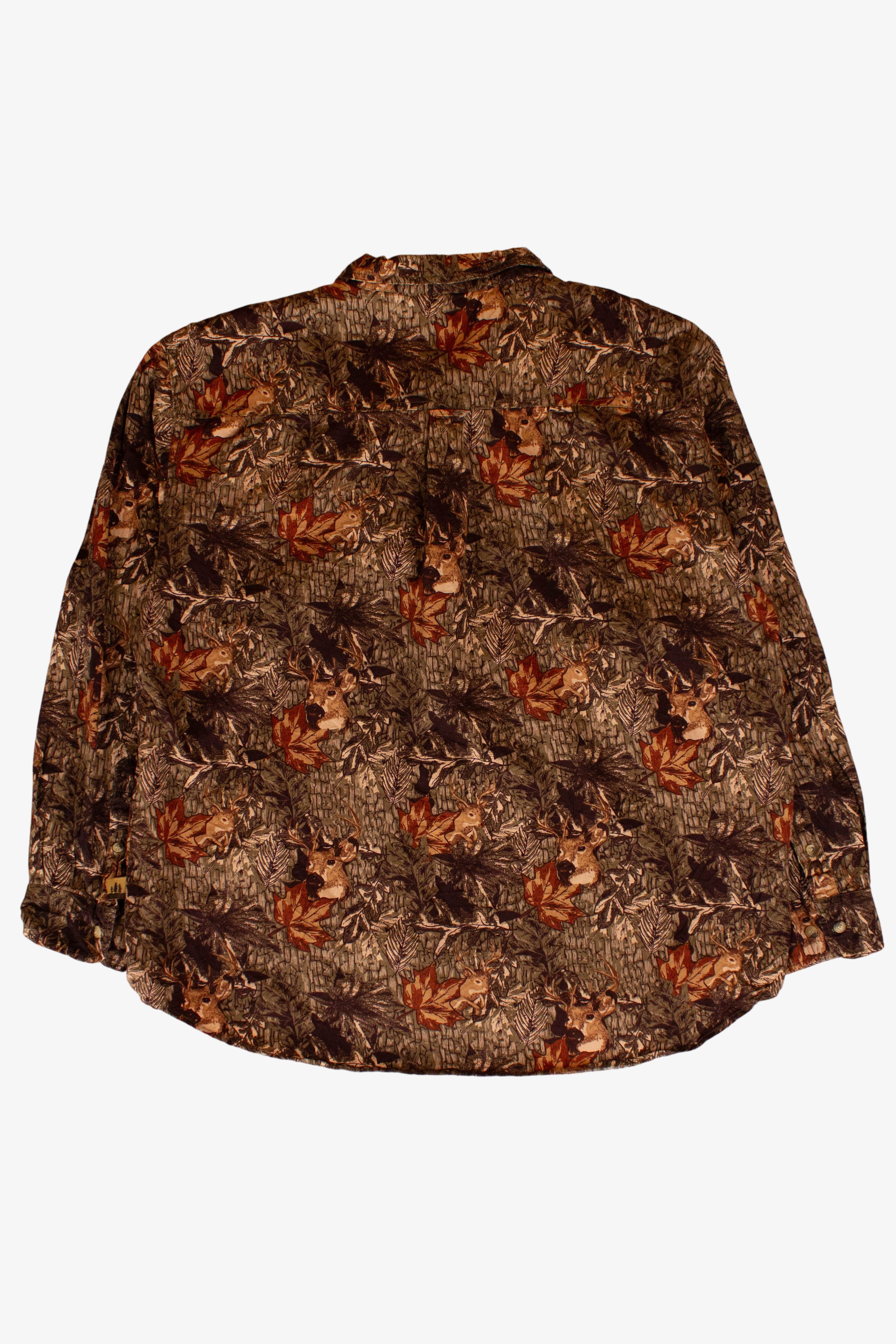 Outdoor Life Deer Heads Camo Button Up (2000s)
