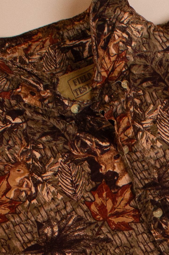 Outdoor Life Deer Heads Camo Button Up (2000s)