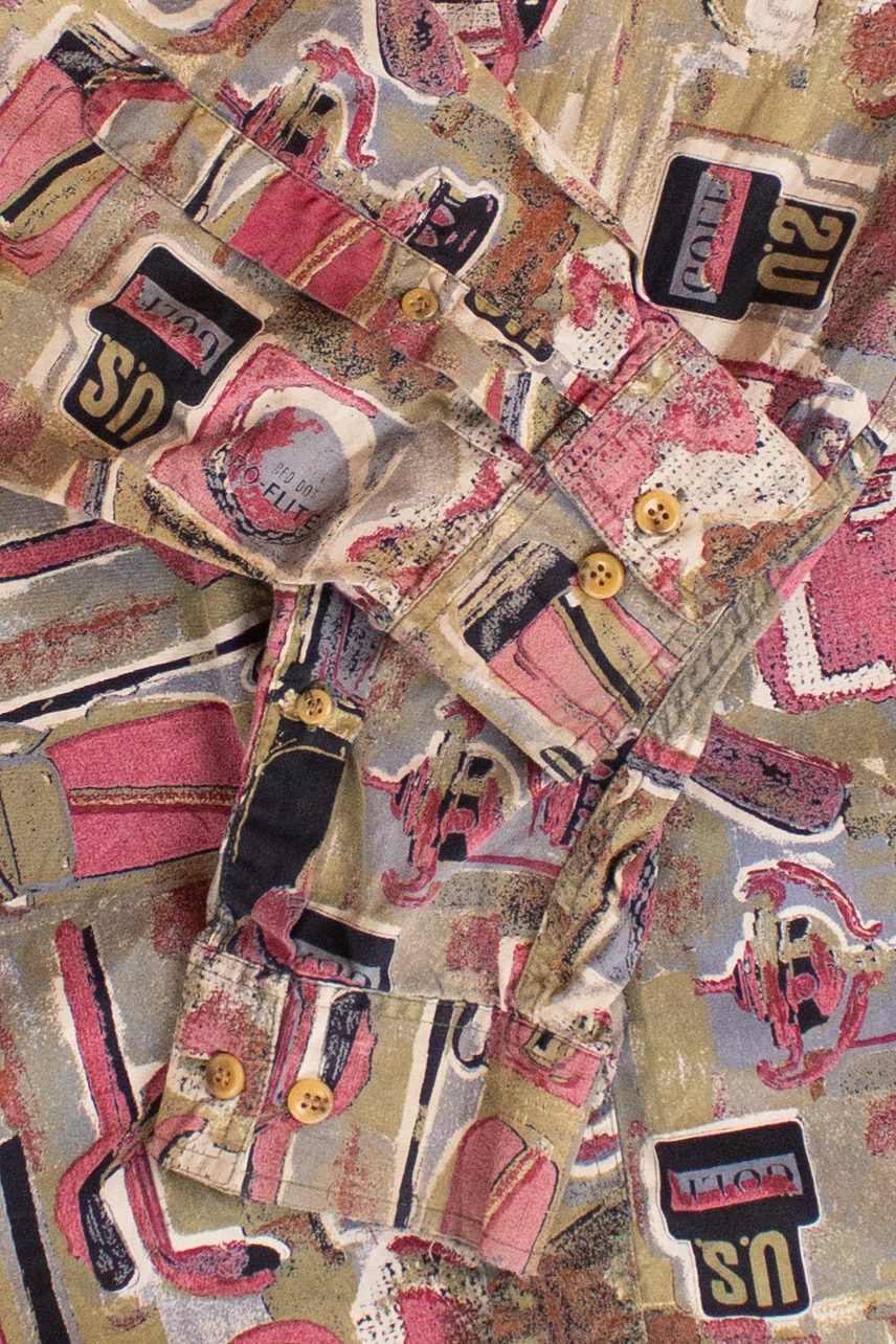 Vintage US Golf Abstract Button Up Shirt (1990s)