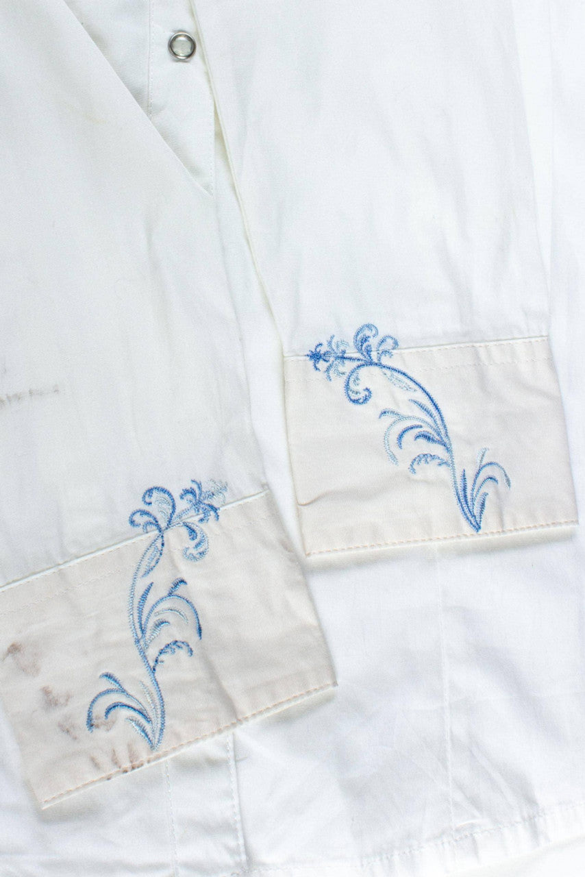 Vintage Wrangler Floral Embroidered Button Up Shirt