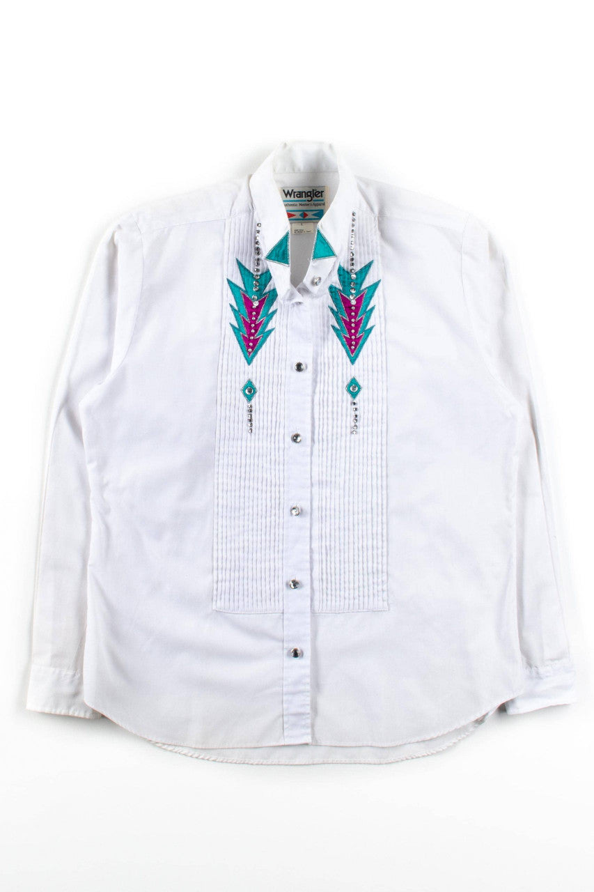 Vintage Pleated Wrangler Button Up Shirt