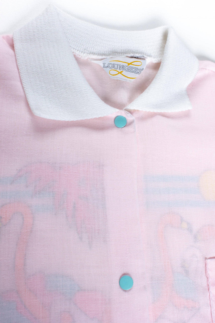 Vintage Loungees Beach Club Button Up Shirt (1980s)
