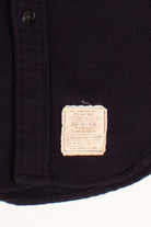 Vintage Navy Wool Button Up Shirt  (1980s)