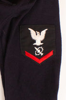 Vintage Navy Wool Button Up Shirt  (1980s)