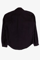 Vintage Navy Wool Button Up Shirt  (1980s)